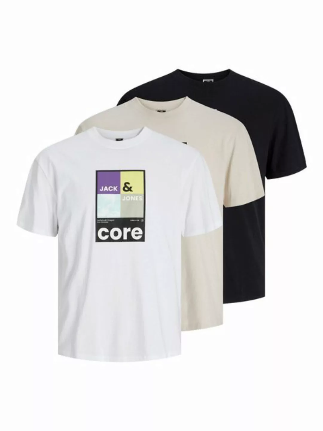 Jack & Jones T-Shirt (3-tlg) günstig online kaufen