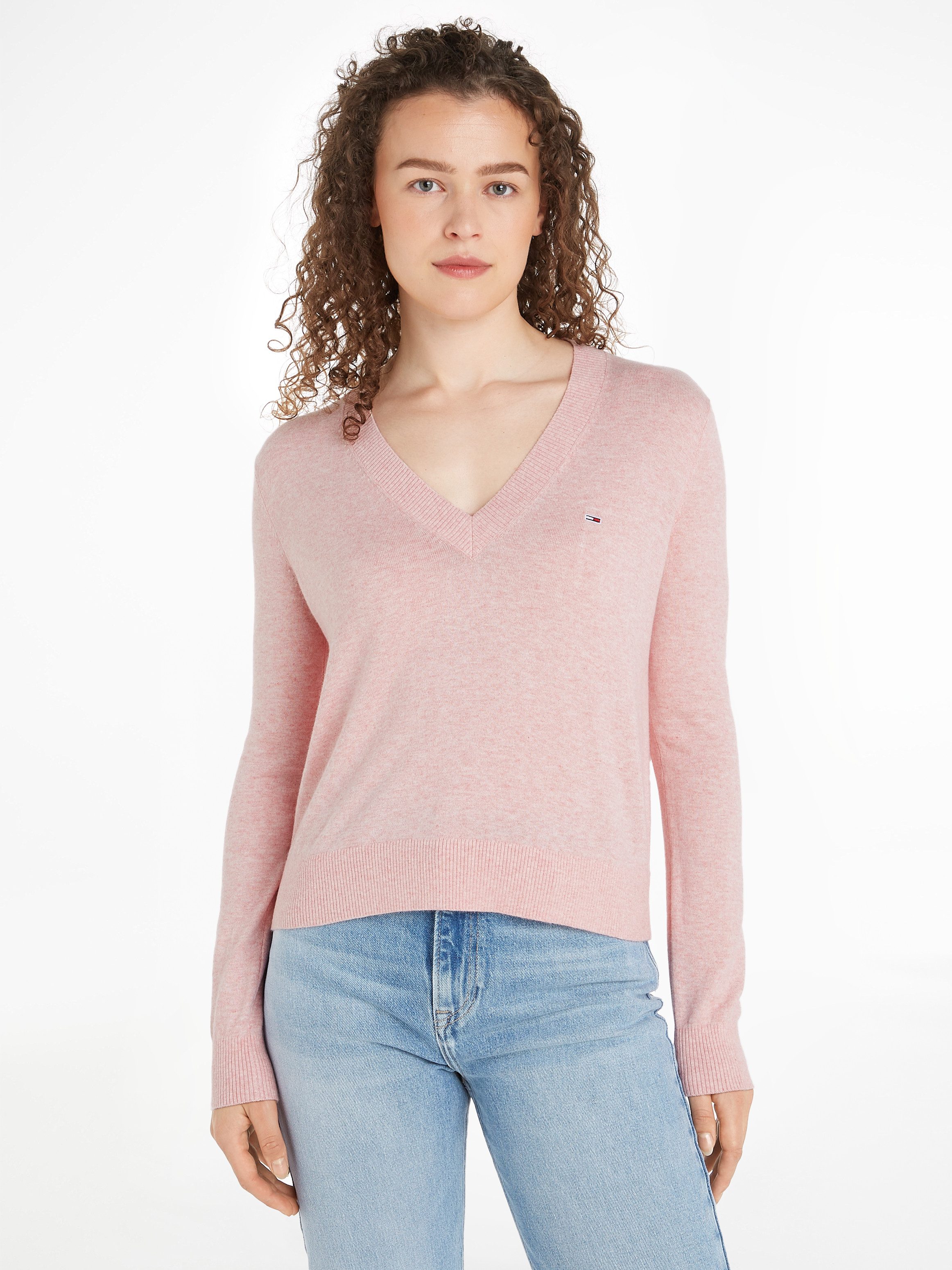 Tommy Jeans Strickpullover TJW ESSENTIAL VNECK günstig online kaufen