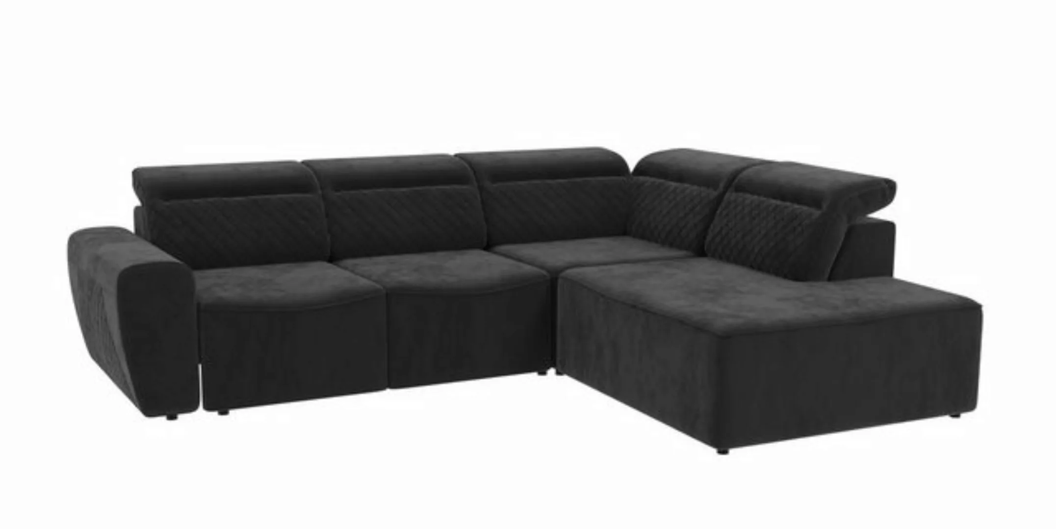 S-Style Möbel Ecksofa Alva Modernes Ecksofa mit Schlaffunktion und Bettkast günstig online kaufen