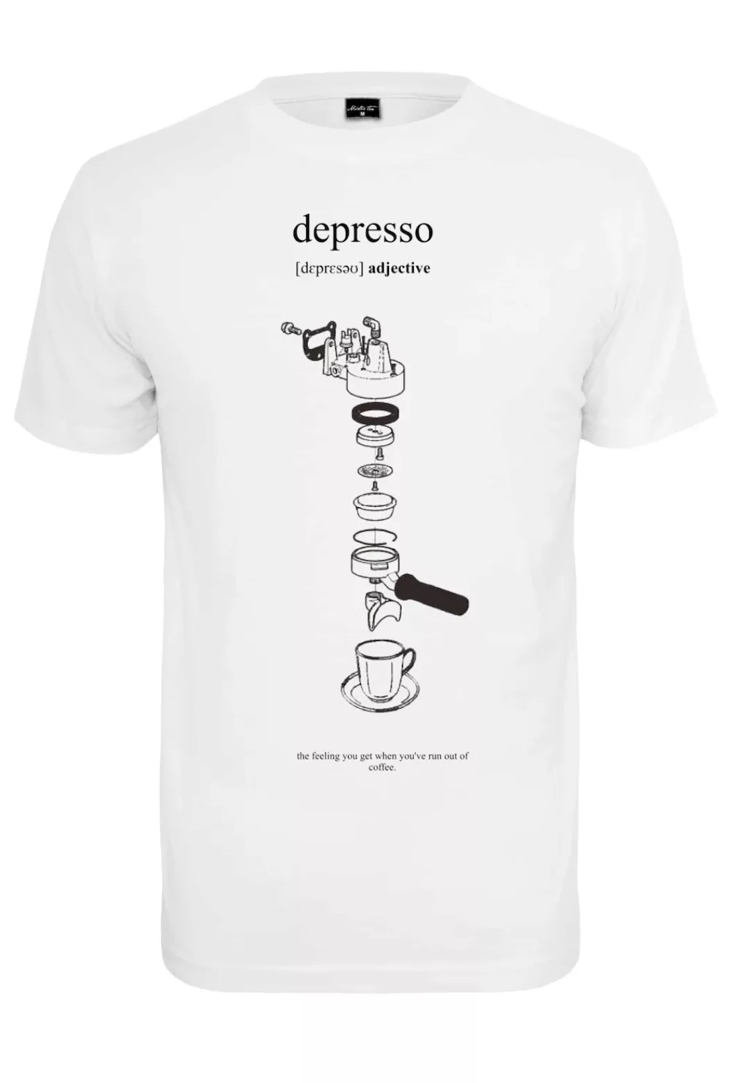 MisterTee Kurzarmshirt "MisterTee Herren Depresso Tee" günstig online kaufen