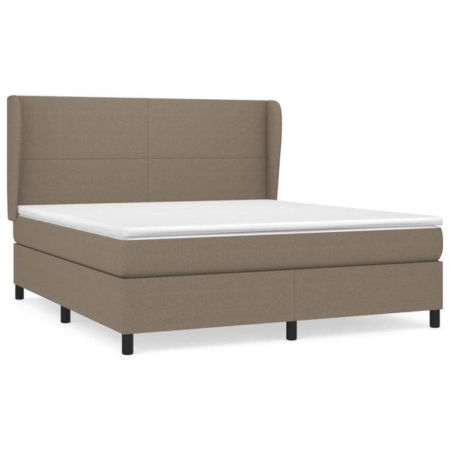 vidaXL Bettgestell Boxspringbett mit Matratze Taupe 180x200 cm Stoff Bett B günstig online kaufen