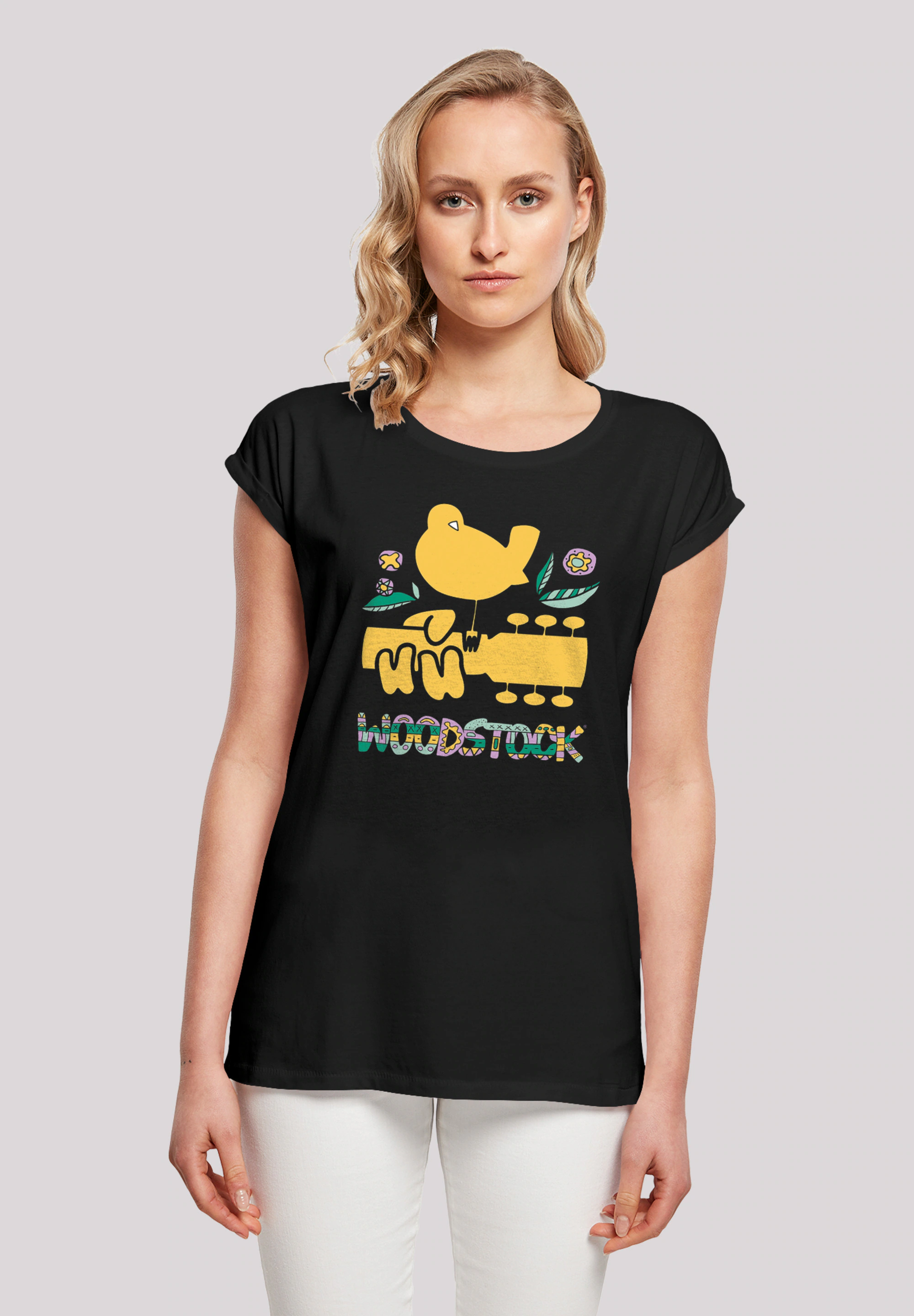 F4NT4STIC T-Shirt "Extended Shoulder T-Shirt Woodstock Artwork", Damen,Prem günstig online kaufen