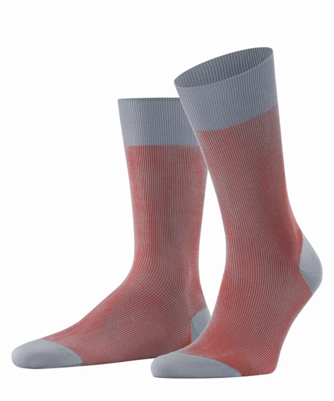 FALKE Fine Shadow Herren Socken, 39-40, Grau, Rippe, Baumwolle, 13141-32140 günstig online kaufen