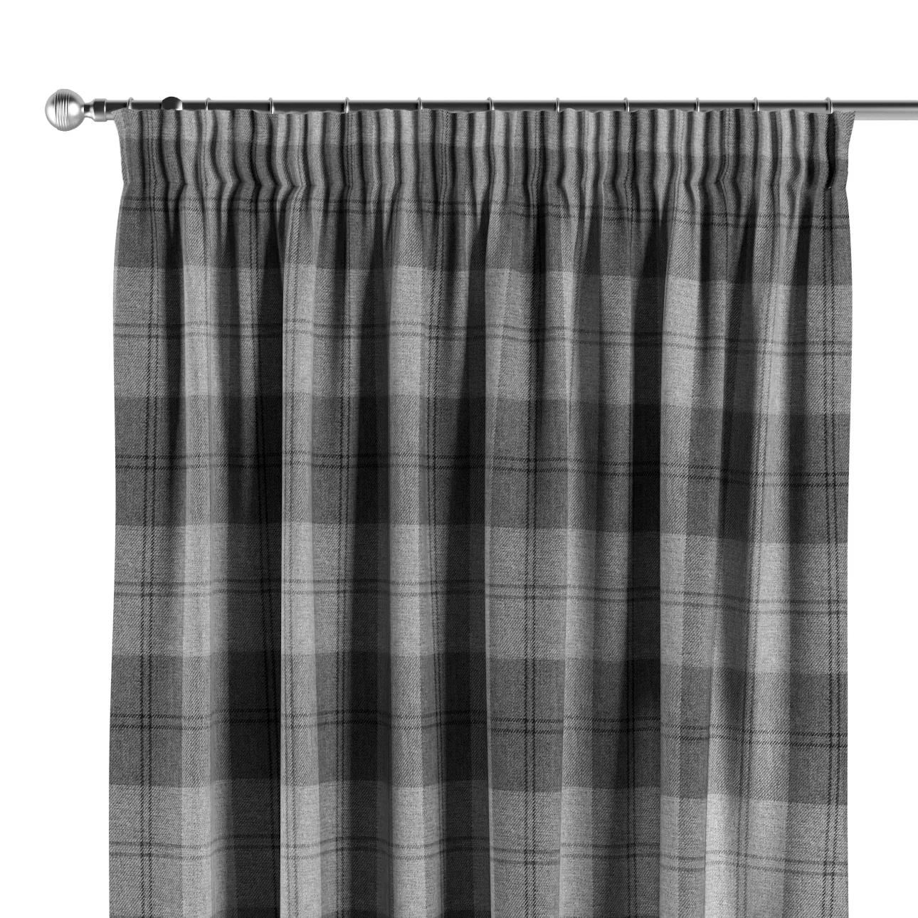 Vorhang mit Kräuselband, grau-anthrazit, Edinburgh (115-75) günstig online kaufen