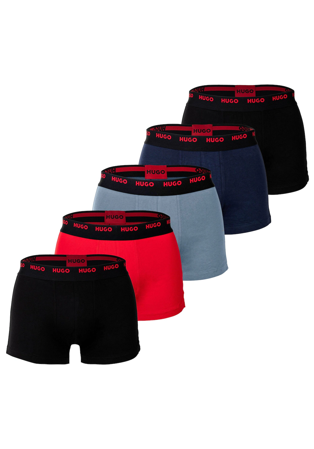 HUGO Underwear Trunk "FIVE PACK", (Packung, 5 St.), mit HUGO Schriftzug günstig online kaufen