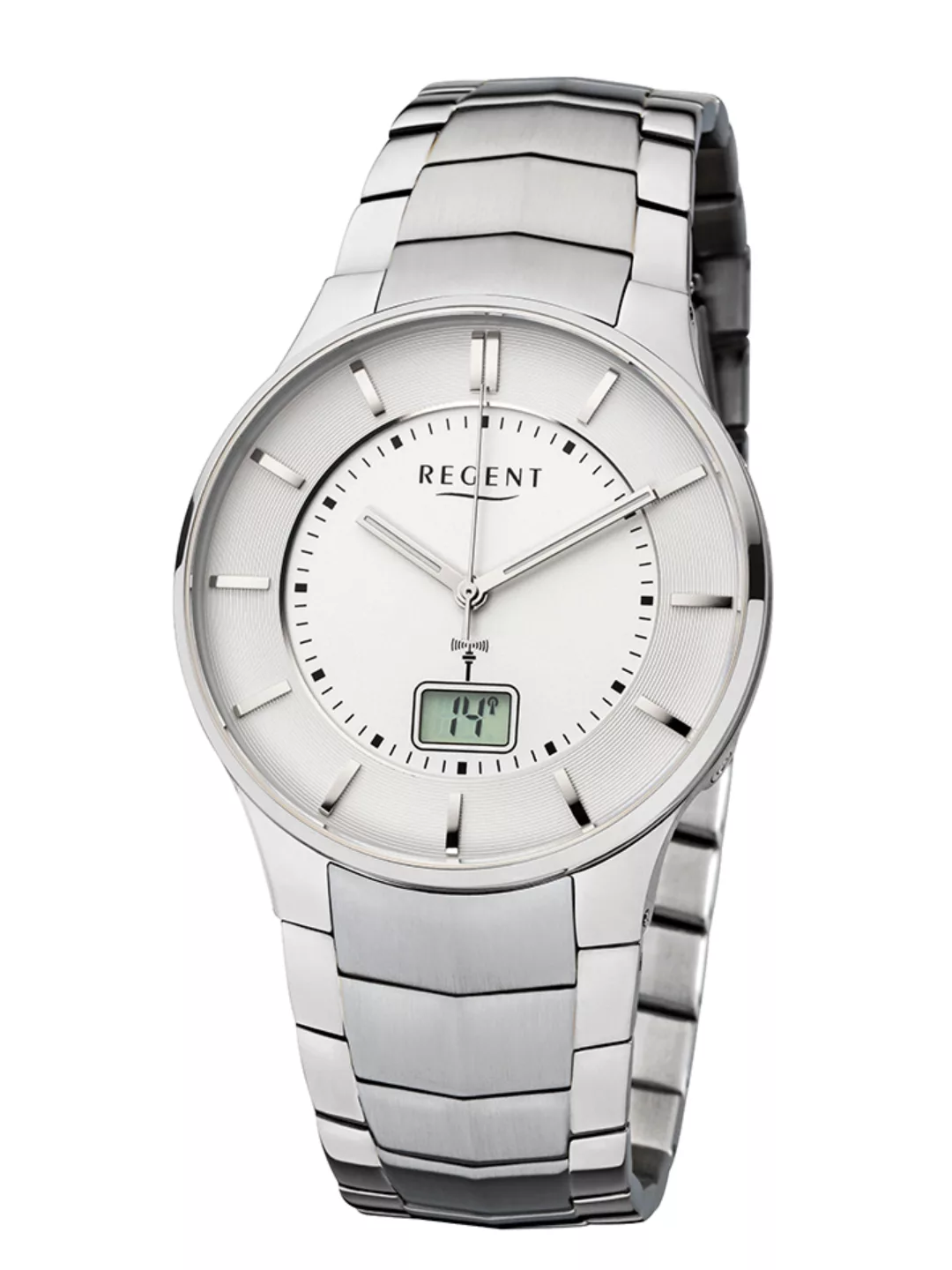 Regent Armbanduhr mit Metallarmband FR-212 Herrenfunkuhr günstig online kaufen