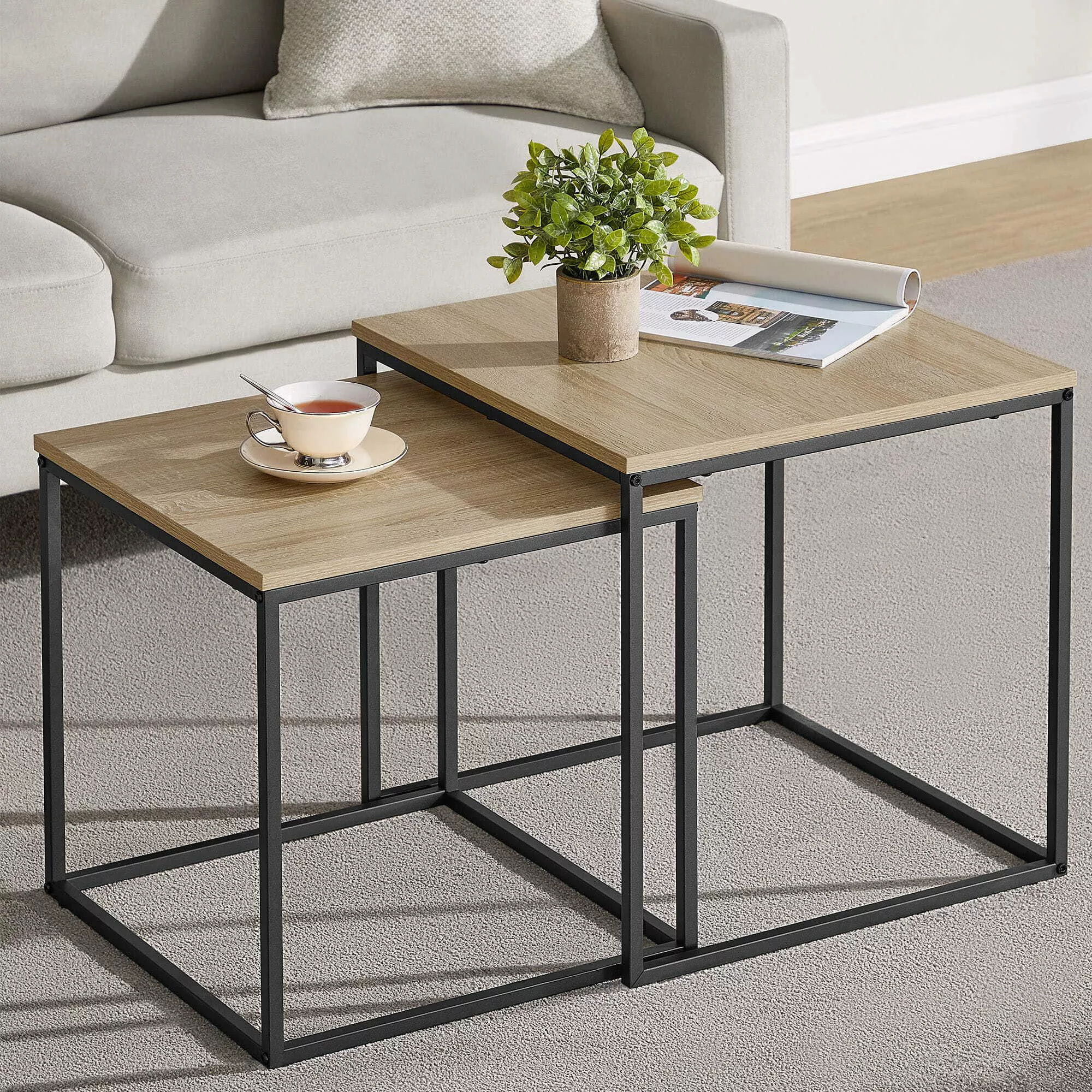 Home Collective Couchtisch 2er Set Beistelltisch günstig online kaufen