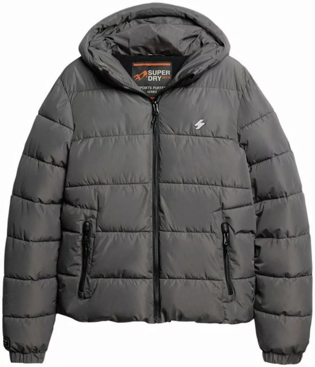 Superdry Steppjacke HOODED SPORTS PUFFR JACKET mit kontrastfarbener Sticker günstig online kaufen