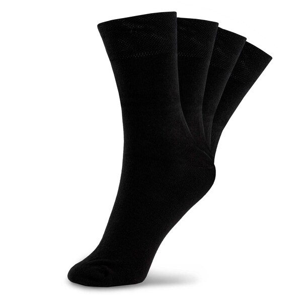 4 Paar Business-socken Aus Bio-baumwolle Schwarz, Fair Hergestellt In Portu günstig online kaufen