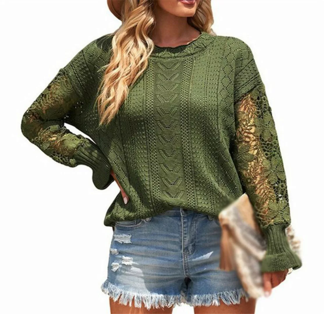 AFAZ New Trading UG 2-in-1-Pullover Damen Strickpullover Tops Sexy Spitze L günstig online kaufen
