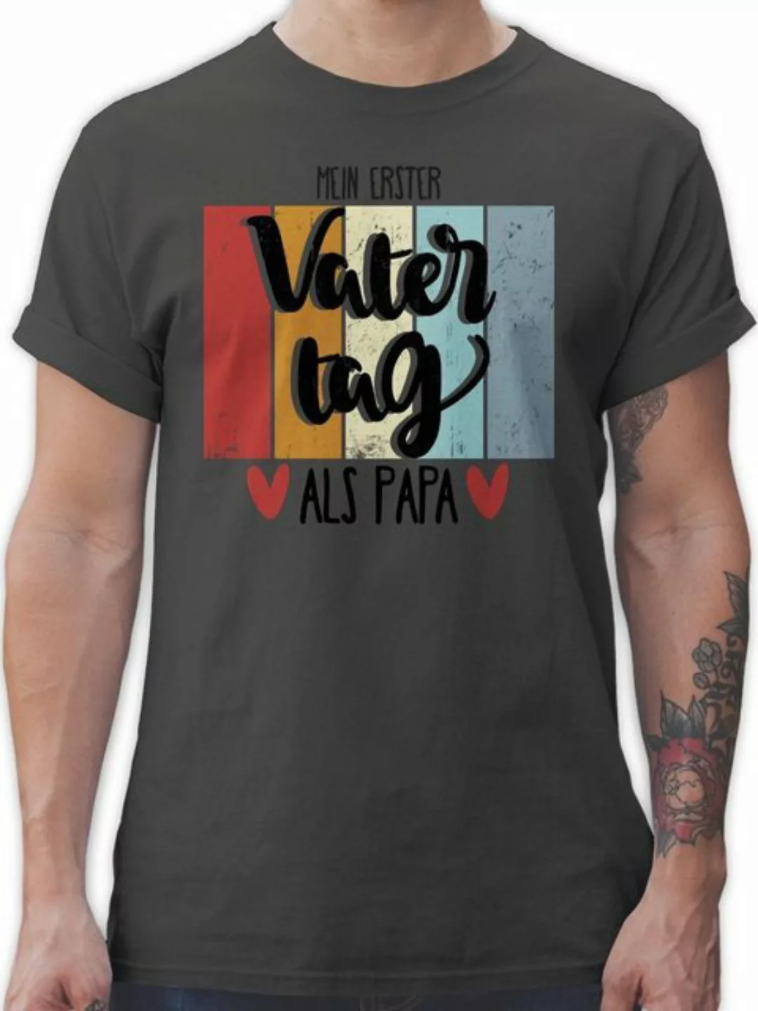 Shirtracer T-Shirt Mein erster Vatertag als Papa Vatertag Geschenk für Papa günstig online kaufen