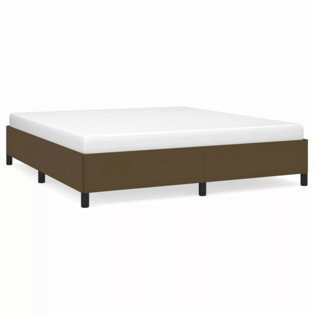 furnicato Bett Bettgestell Dunkelbraun 160x200 cm Stoff günstig online kaufen