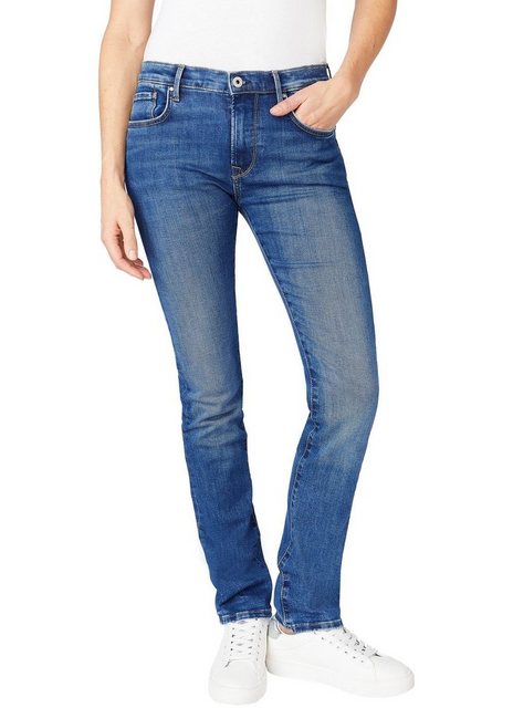 Pepe Jeans Damen Jeans New Brooke - Slim Fit - Blau - Blue Black Wiser günstig online kaufen