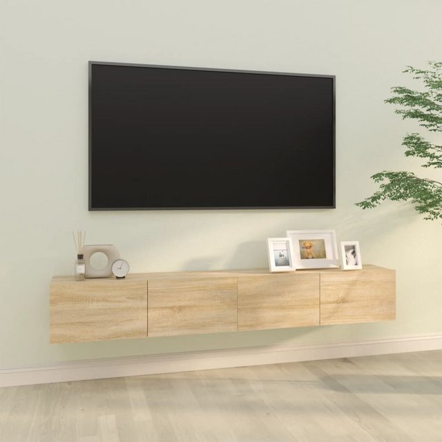 vidaXL TV-Schrank TV-Wandschränke 2 Stk Sonoma-Eiche 100x30x30 cm Spanplatt günstig online kaufen