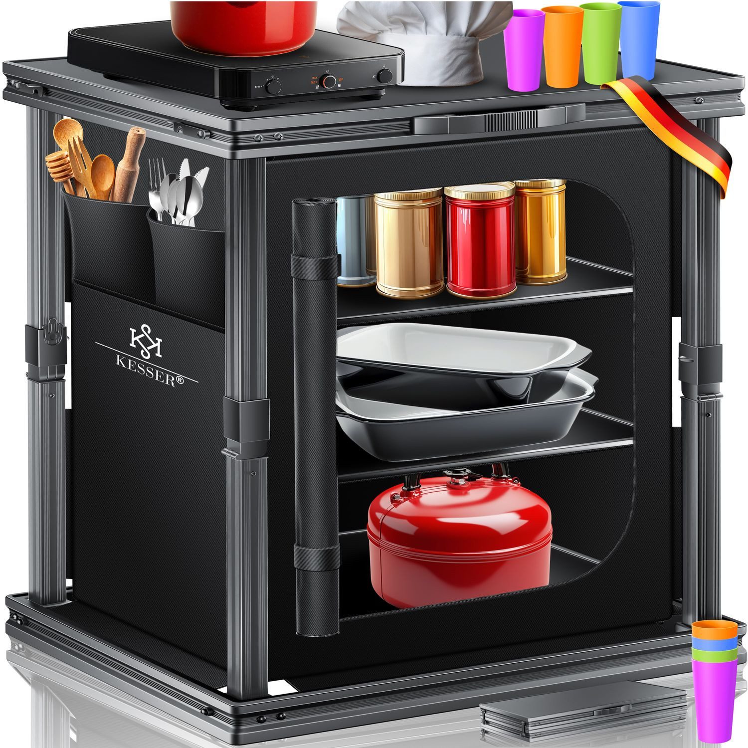 KESSER Campingschrank mit Aluminiumgestell Campingküche faltbar günstig online kaufen
