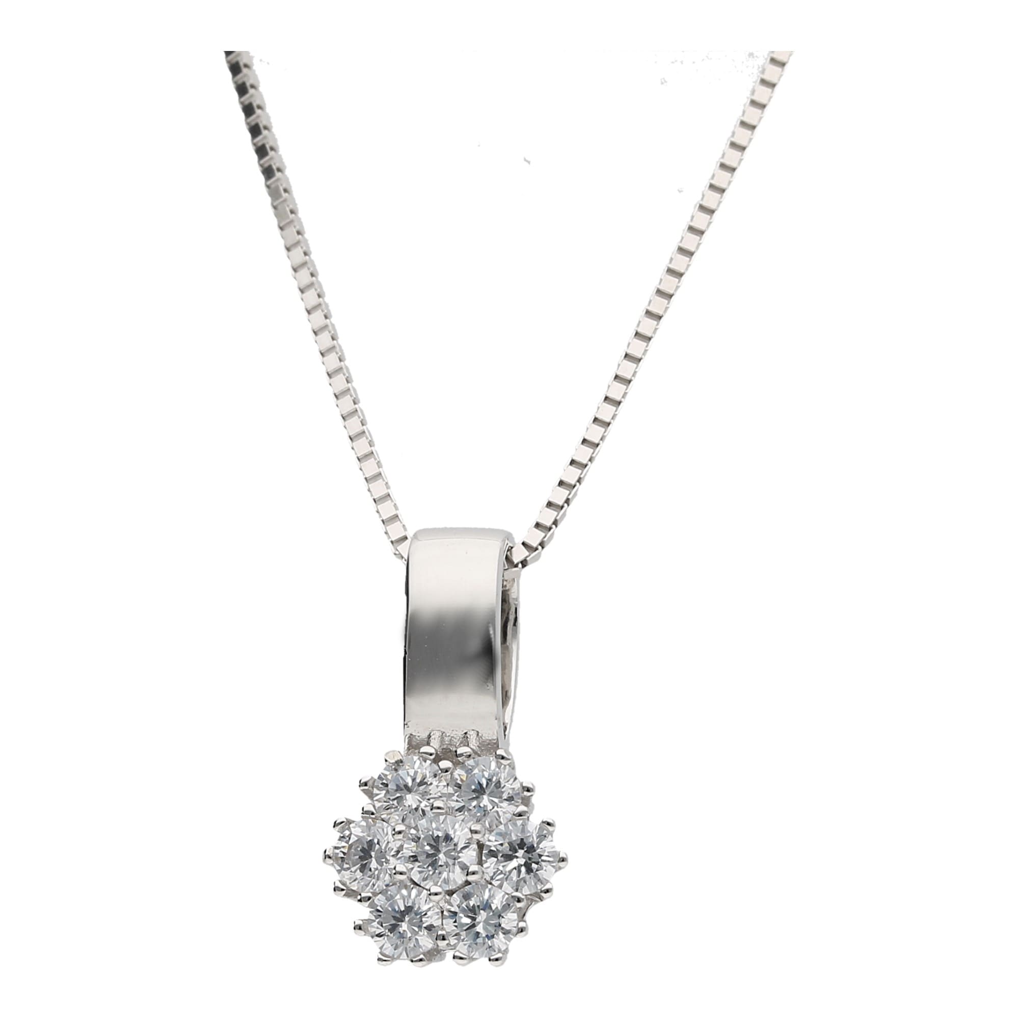 Smart Jewel Kette mit Anhänger "Blüte, Zirkonia Steine, Silber 925" günstig online kaufen