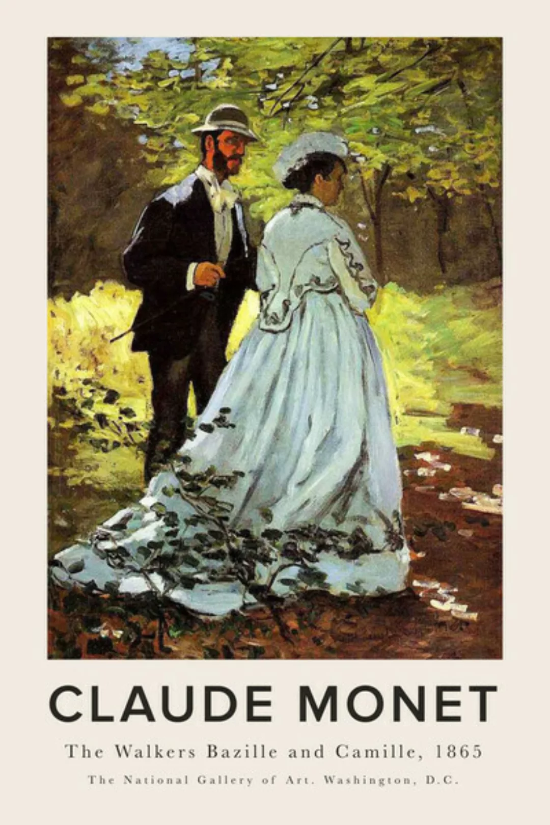 Poster / Leinwandbild - Claude Monet - The Walkers Bazille And Camille günstig online kaufen