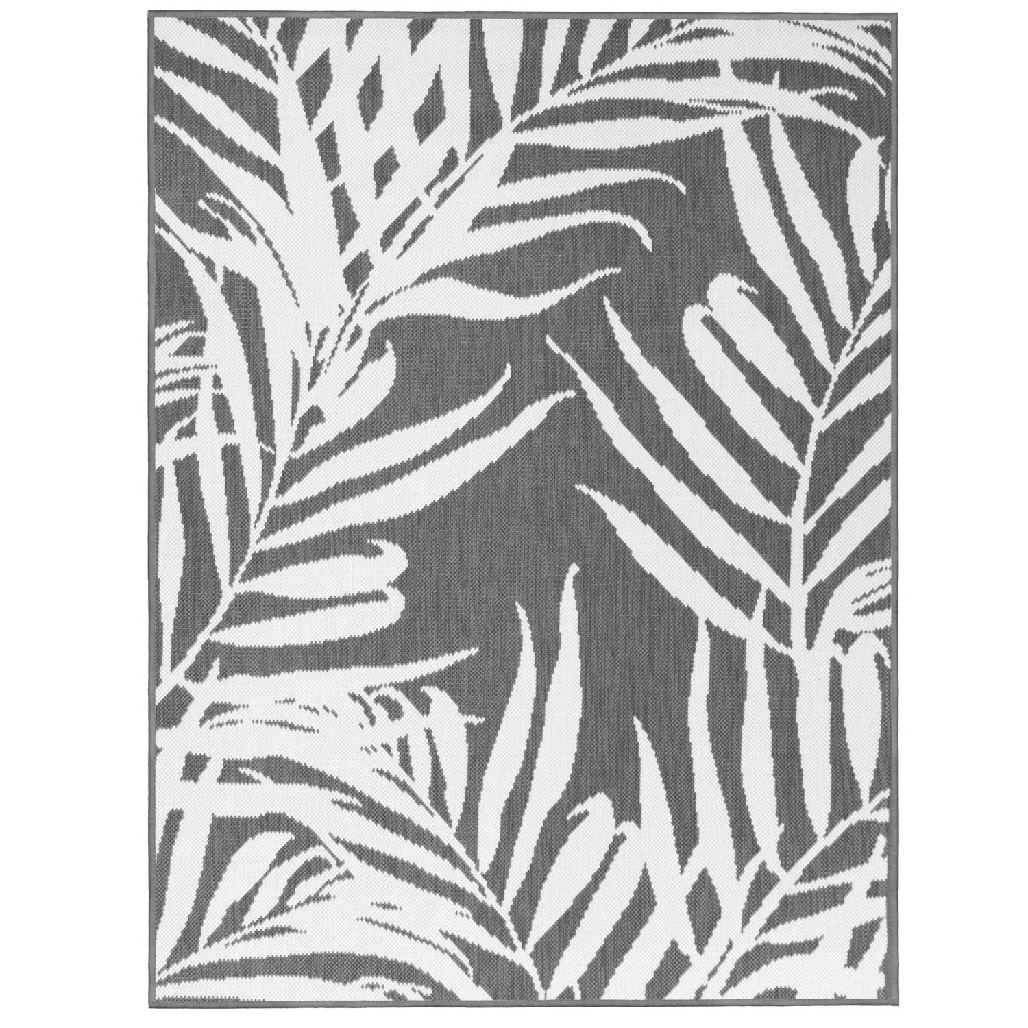 Primaflor In- und Outdoorteppich Reverso Palm Tree Grau 200x280cm günstig online kaufen