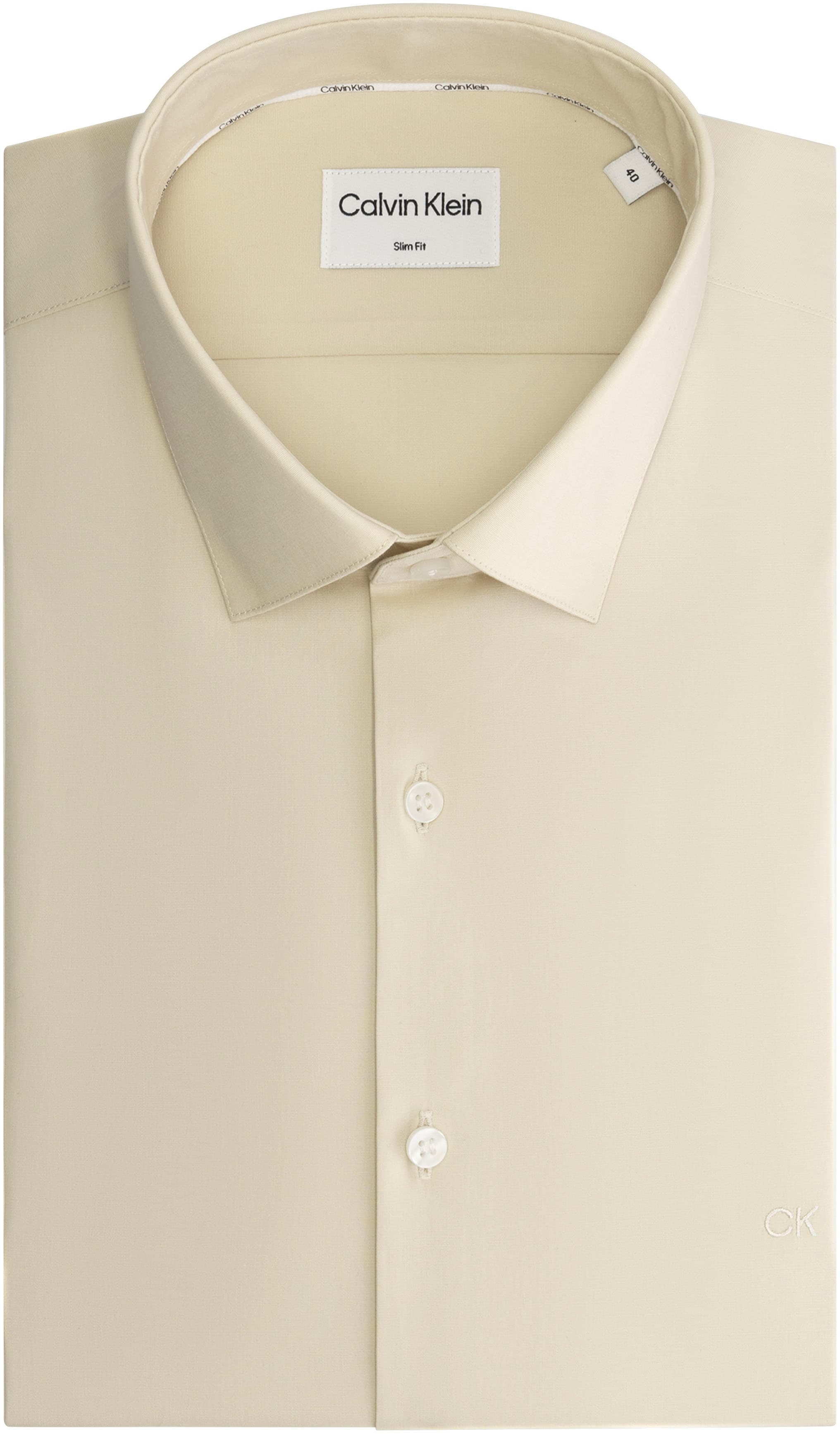 Calvin Klein Businesshemd POPLIN STRETCH SLIM SHIRT mit Kentkragen, Logopri günstig online kaufen