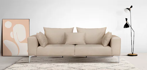 Guido Maria Kretschmer Home&Living 3-Sitzer JANTE, mit chromfarbenen Füßen günstig online kaufen
