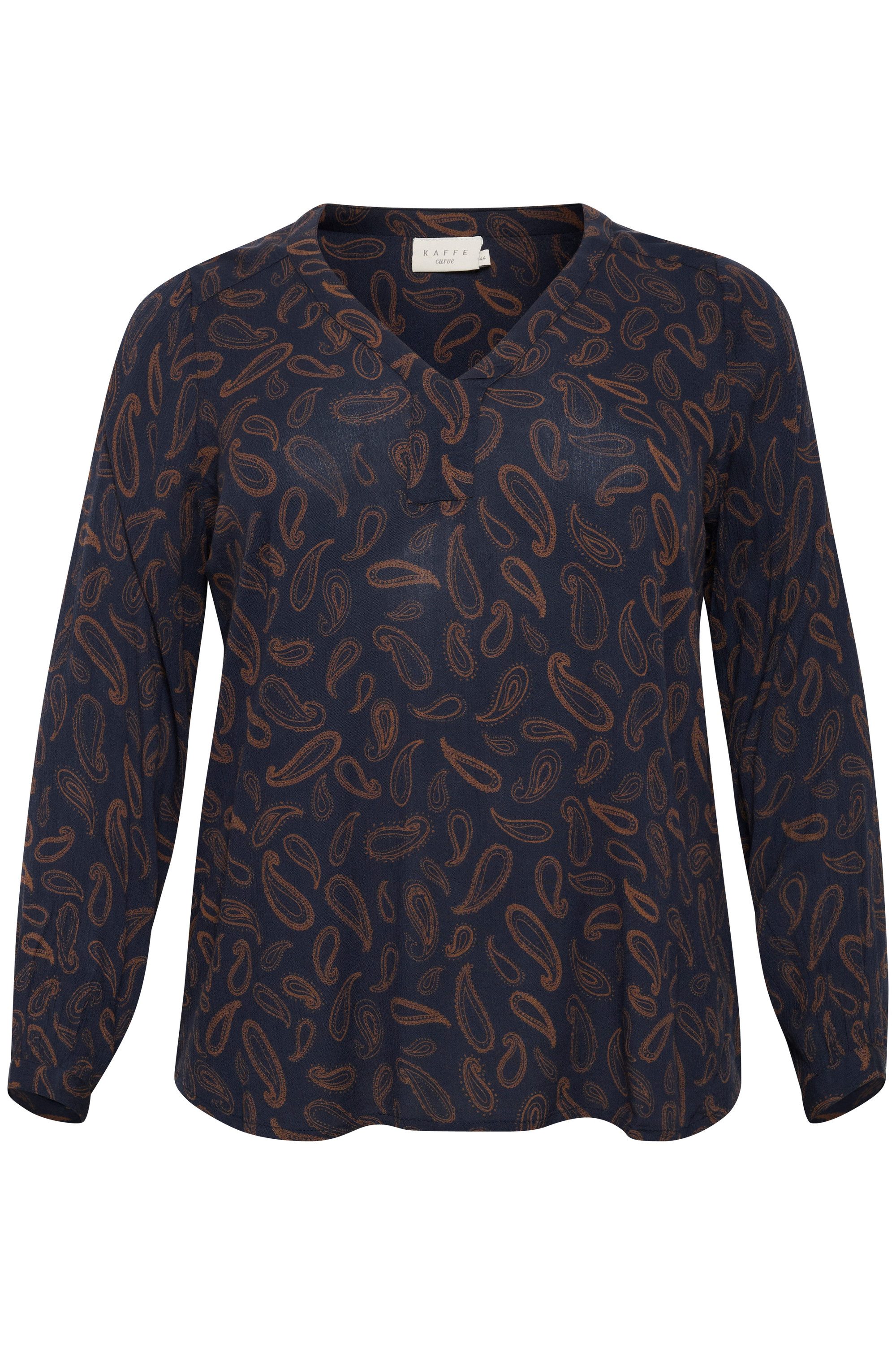KAFFE Curve Langarmbluse Langarm-Bluse KColive Große günstig online kaufen