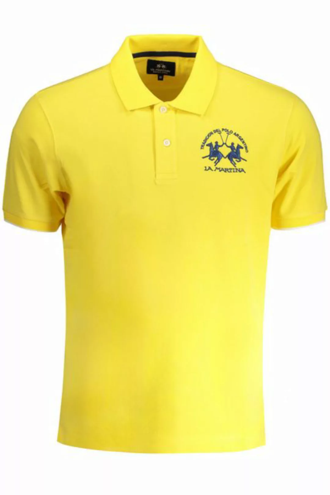 La Martina Poloshirt Herren Poloshirt Gelb – Regular Fit, Stickerei & günstig online kaufen