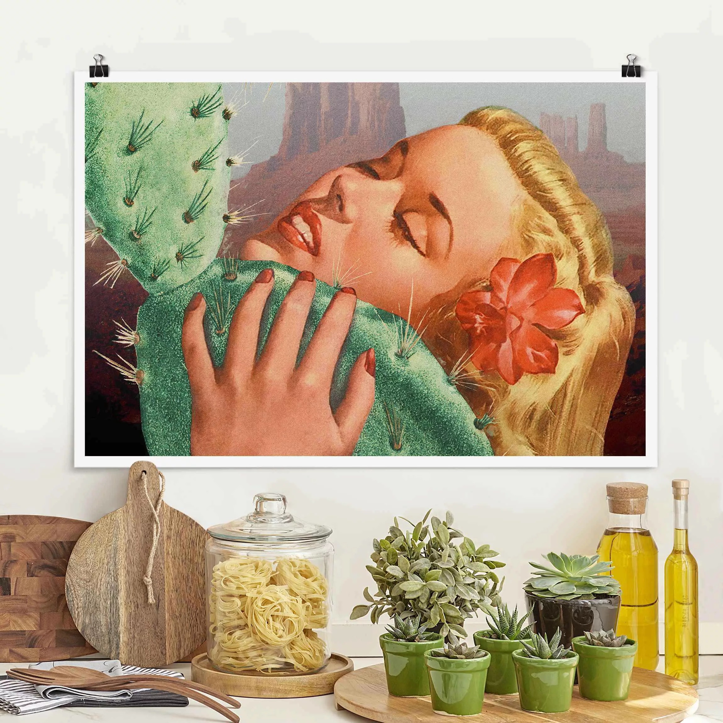 Poster Kaktus-Liebe günstig online kaufen