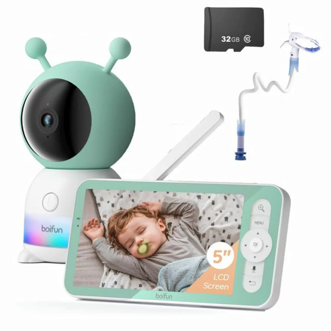 Boifun Babyphone Babyphone mit Kamera 2K/3MP 5 Zoll WLAN Video Babyfon mit günstig online kaufen