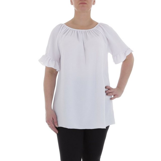 Ital-Design Kurzarmbluse Damen Elegant (85915852) Bluse in Weiß günstig online kaufen