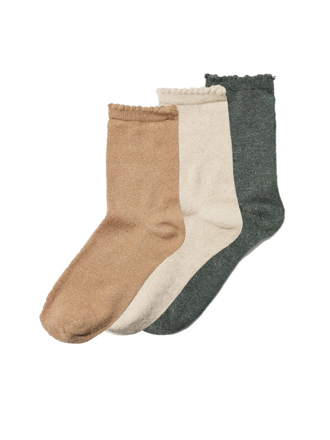 pieces Socken PCSEBBY GLITTER LONG 3-PACK günstig online kaufen