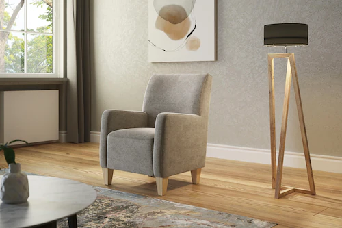 Home affaire Sessel "Viva", mit Federkern, mit Buchefüßen günstig online kaufen