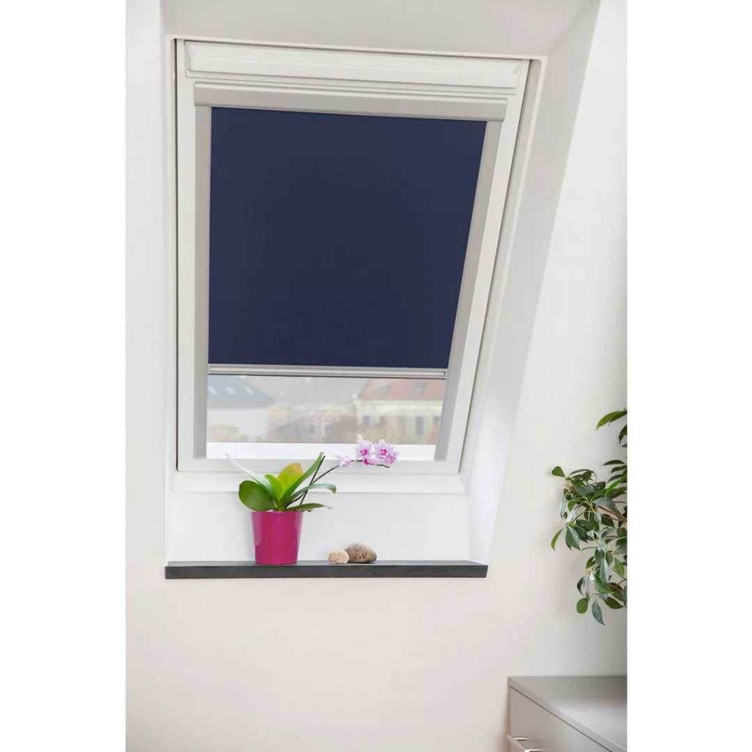 Dachfensterrollo Skylight VD blau B/L: ca. 61,3x94 cm günstig online kaufen