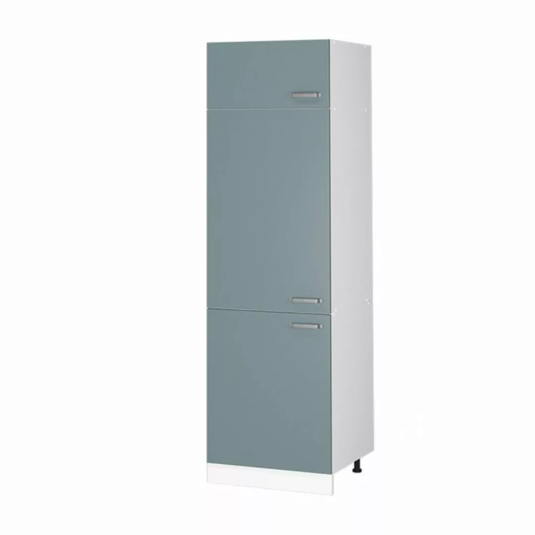 Vicco Backofen/Kühlumbauschrank Hochschrank R-Line Solid Weiß BlauGrau 60 c günstig online kaufen