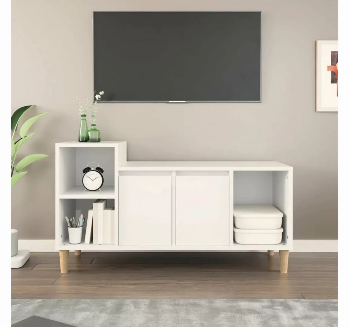 vidaXL TV-Schrank TV-Schrank Weiß 100x35x55 cm Spanplatte günstig online kaufen