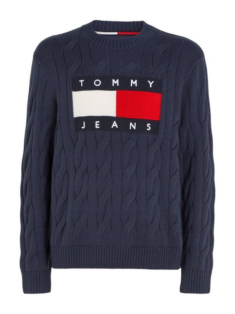 Tommy Jeans Strickpullover TJM RLX FLAG CABLE KNIT SWEATER günstig online kaufen