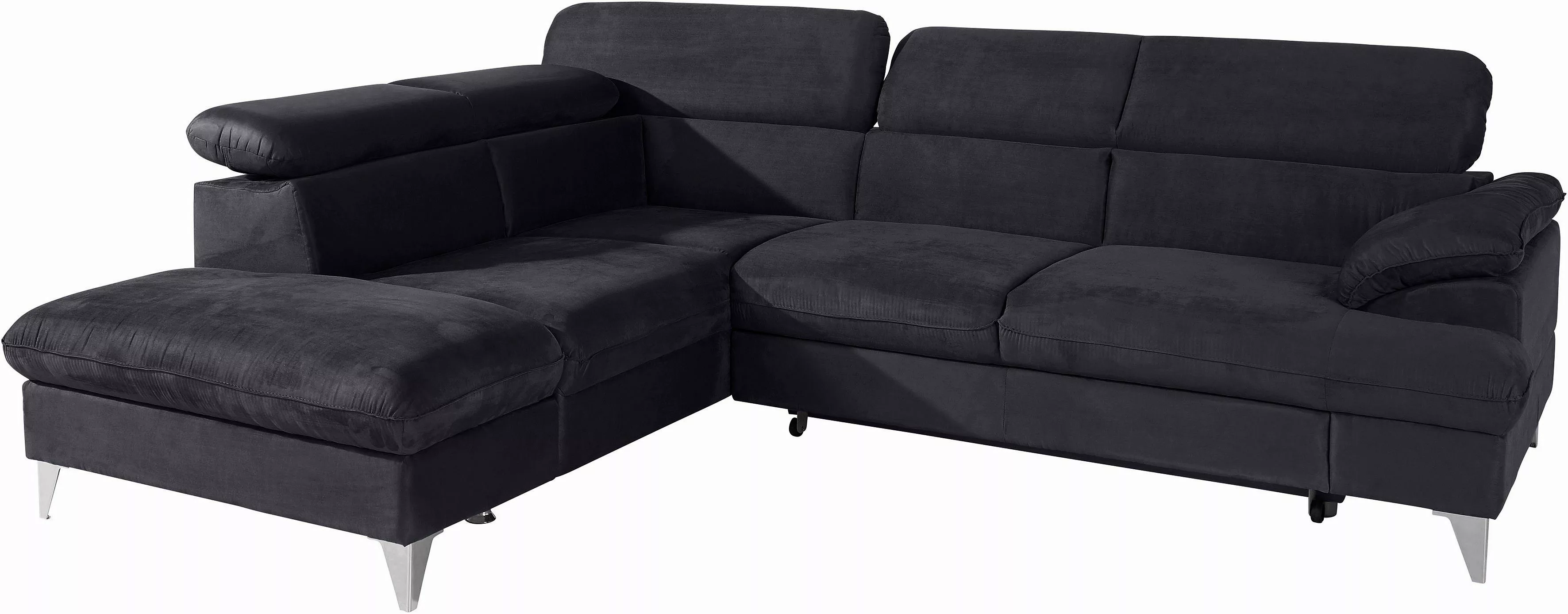 COTTA Polstergarnitur »Caluso«, Set: bestehend aus Ecksofa, Hocker, Ecksofa günstig online kaufen