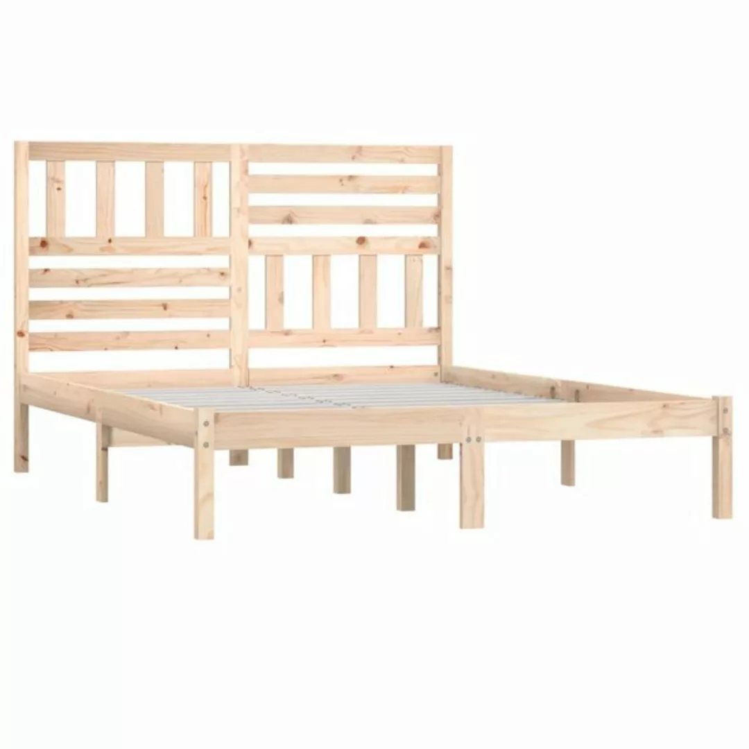 furnicato Bettgestell Massivholzbett ohne Matratze 120x190 cm Kiefernholz ( günstig online kaufen