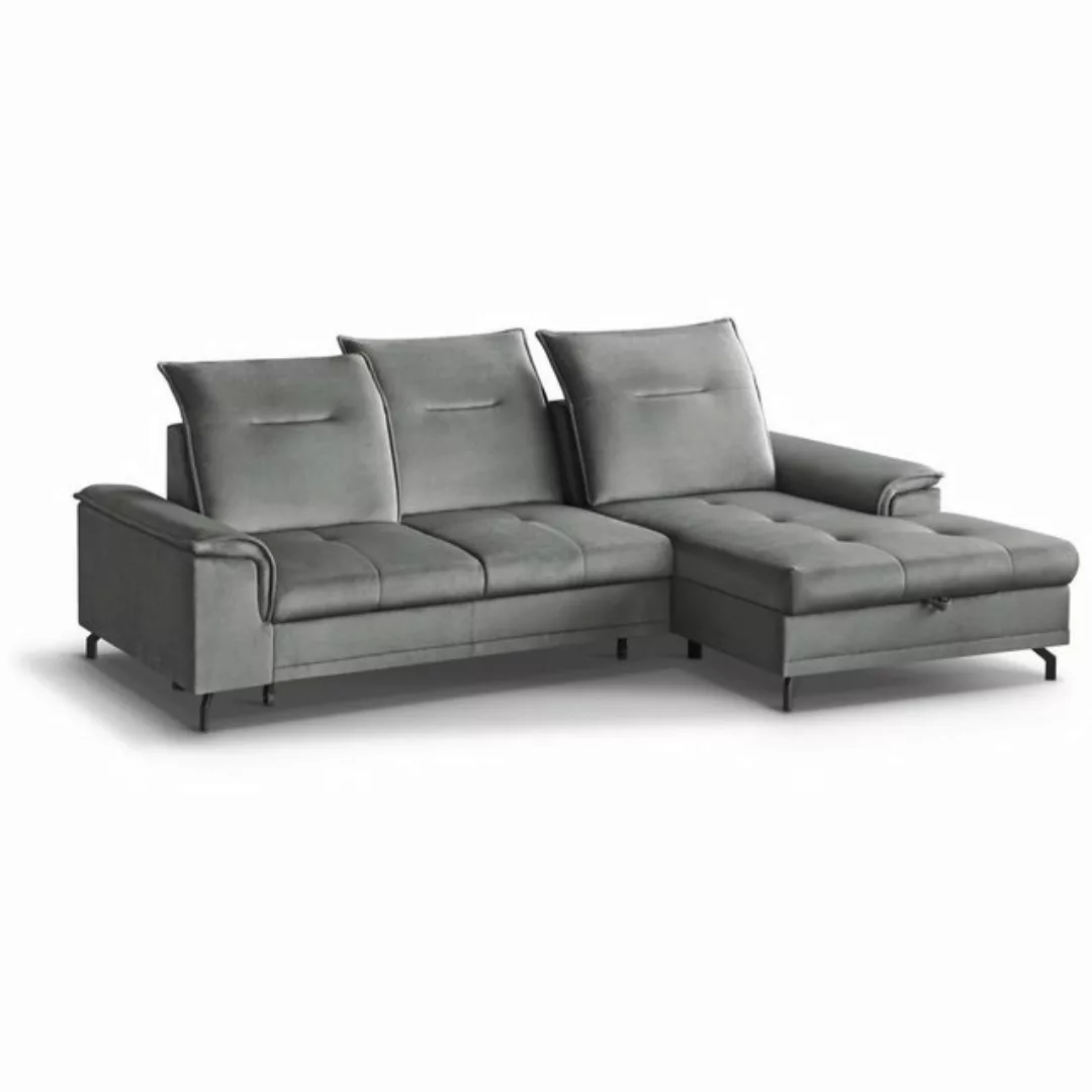 Beautysofa Ecksofa Bruno mini, moderne Ecke mit verstellbaren Kopfstützen, günstig online kaufen