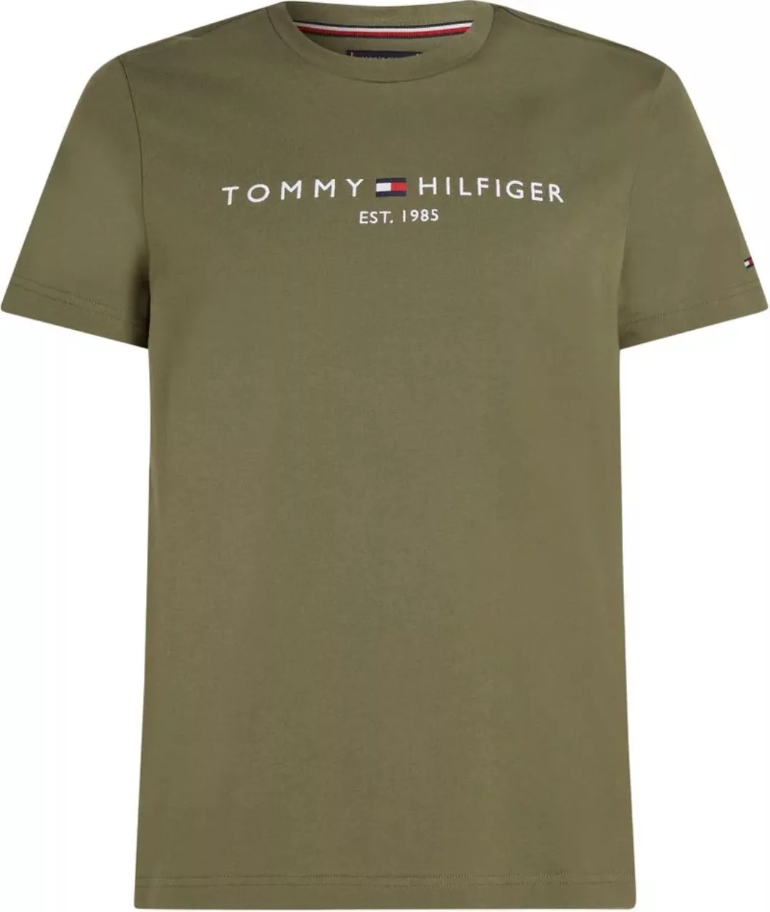 Tommy Hilfiger T-shirt Logo Olivgrün - Größe M günstig online kaufen