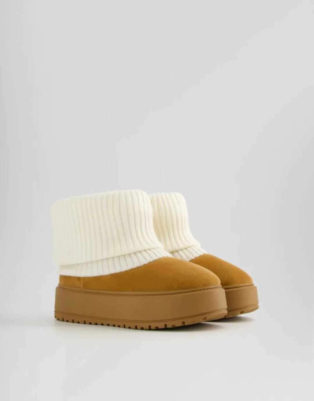 Bershka Sock-Boots Mit Plateausohle Damen 37 Camel günstig online kaufen