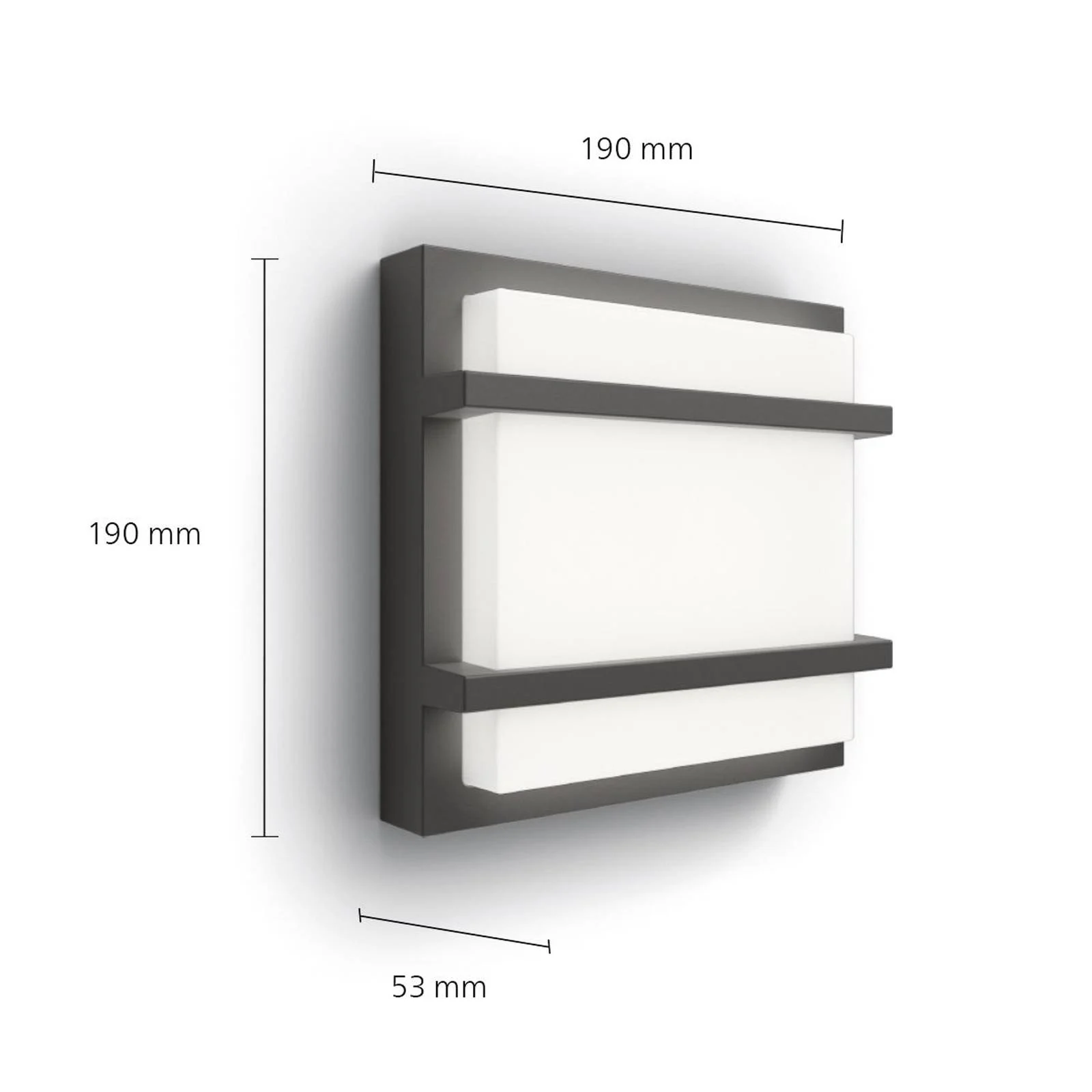LED Wandleuchte Petronia in Anthrazit und Weiß 3,8W 800lm IP44 günstig online kaufen