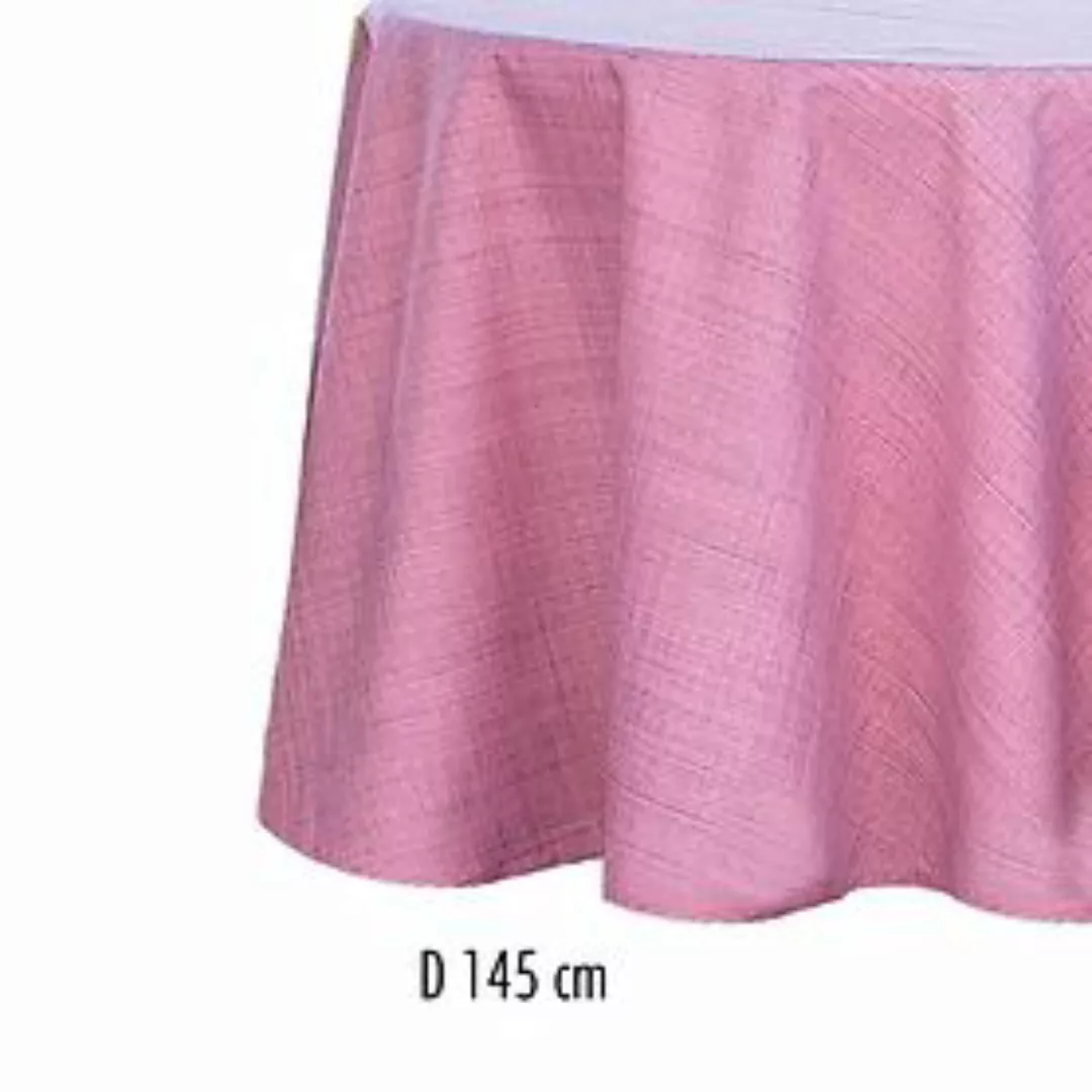 Tischdecke 'Outdoor' D 145 rosa-meliert günstig online kaufen