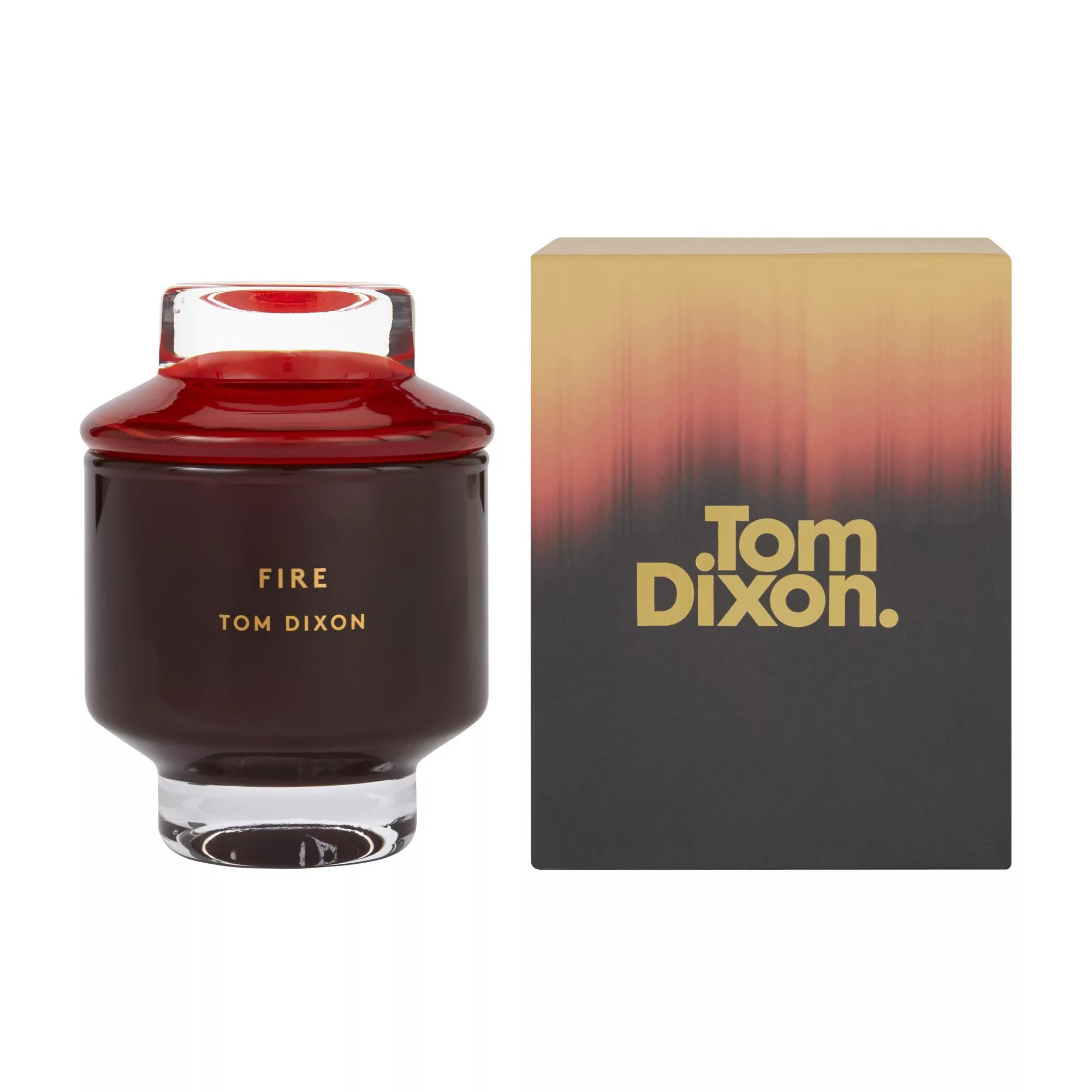 Tom Dixon - Scent Elements Fire Duftkerze Medium - rot/H x Ø 13,5x9,5cm/Cyp günstig online kaufen