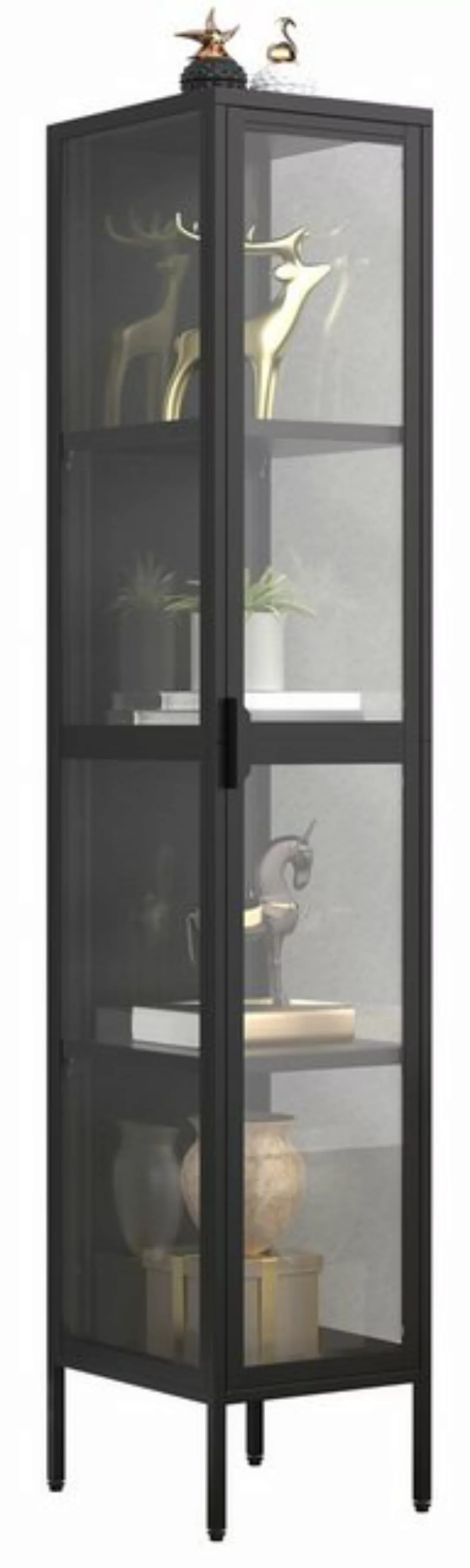 VCM Standvitrine Stahl Glas Vitrine Schaukasten Floka XL günstig online kaufen