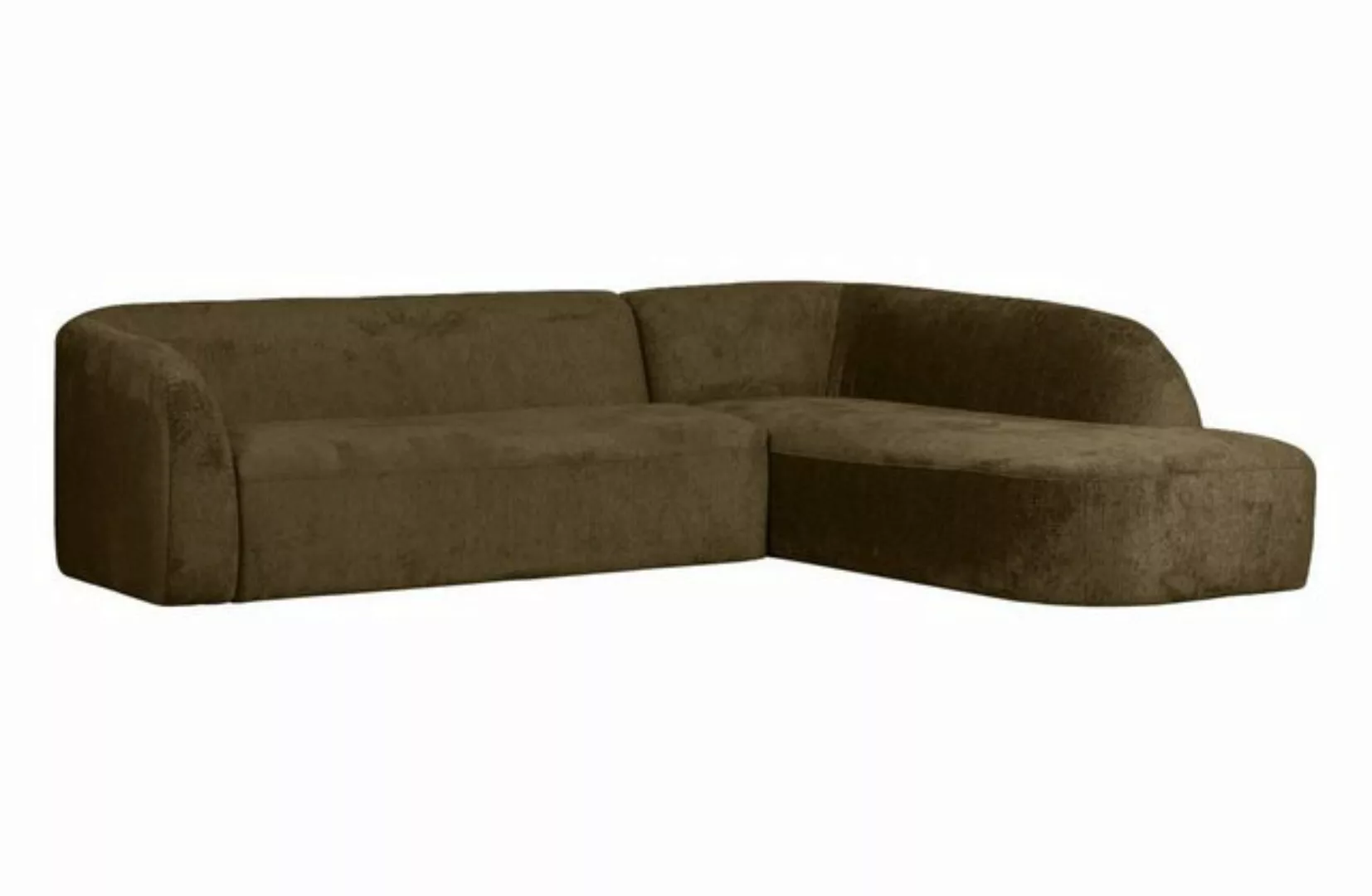 BePureHome Ecksofa Ecksofa Sloping aus Struktursamt Rechts, Bonsai günstig online kaufen