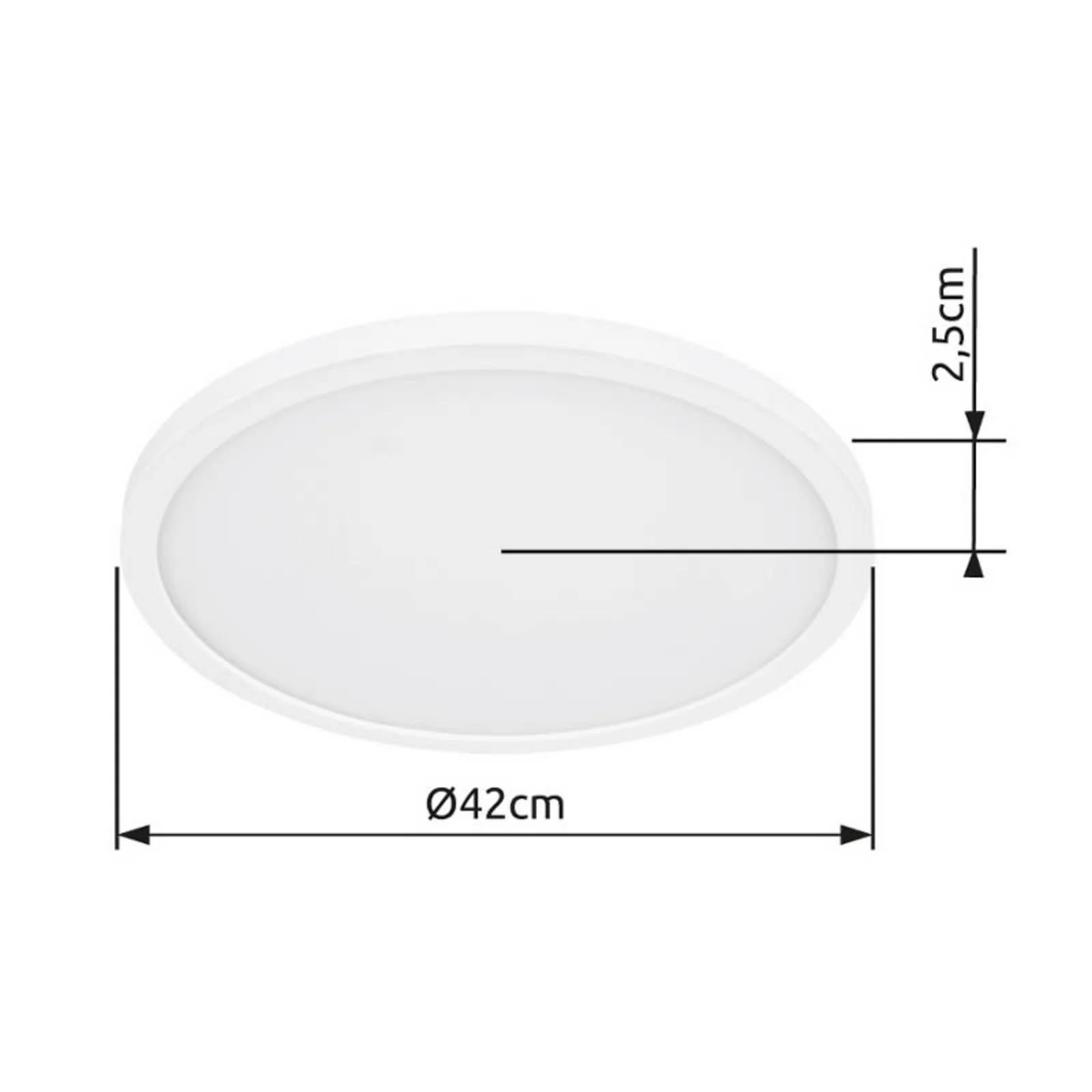 LED-Deckenlampe Sapana, weiß, Ø 42 cm, Kunststoff, IP44 günstig online kaufen