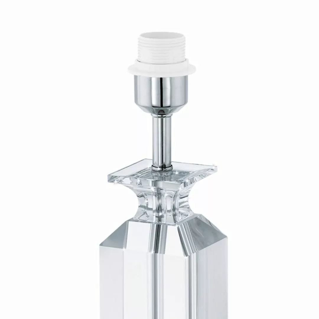 home24 Eglo Tischleuchtengestell Glasbury I Transparent Stahl/Kristallglas günstig online kaufen