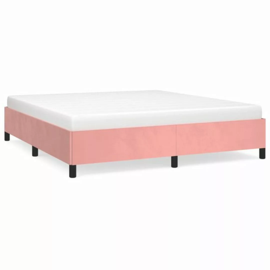 furnicato Bett Bettgestell Rosa 160x200 cm Samt günstig online kaufen