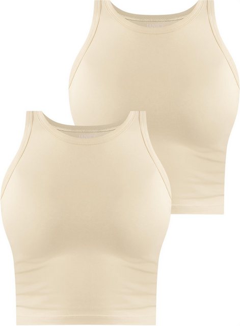 Janice Tanktop 2 x Damen crop Top hochgeschlossen Niah Kurzes Tanktop aus B günstig online kaufen