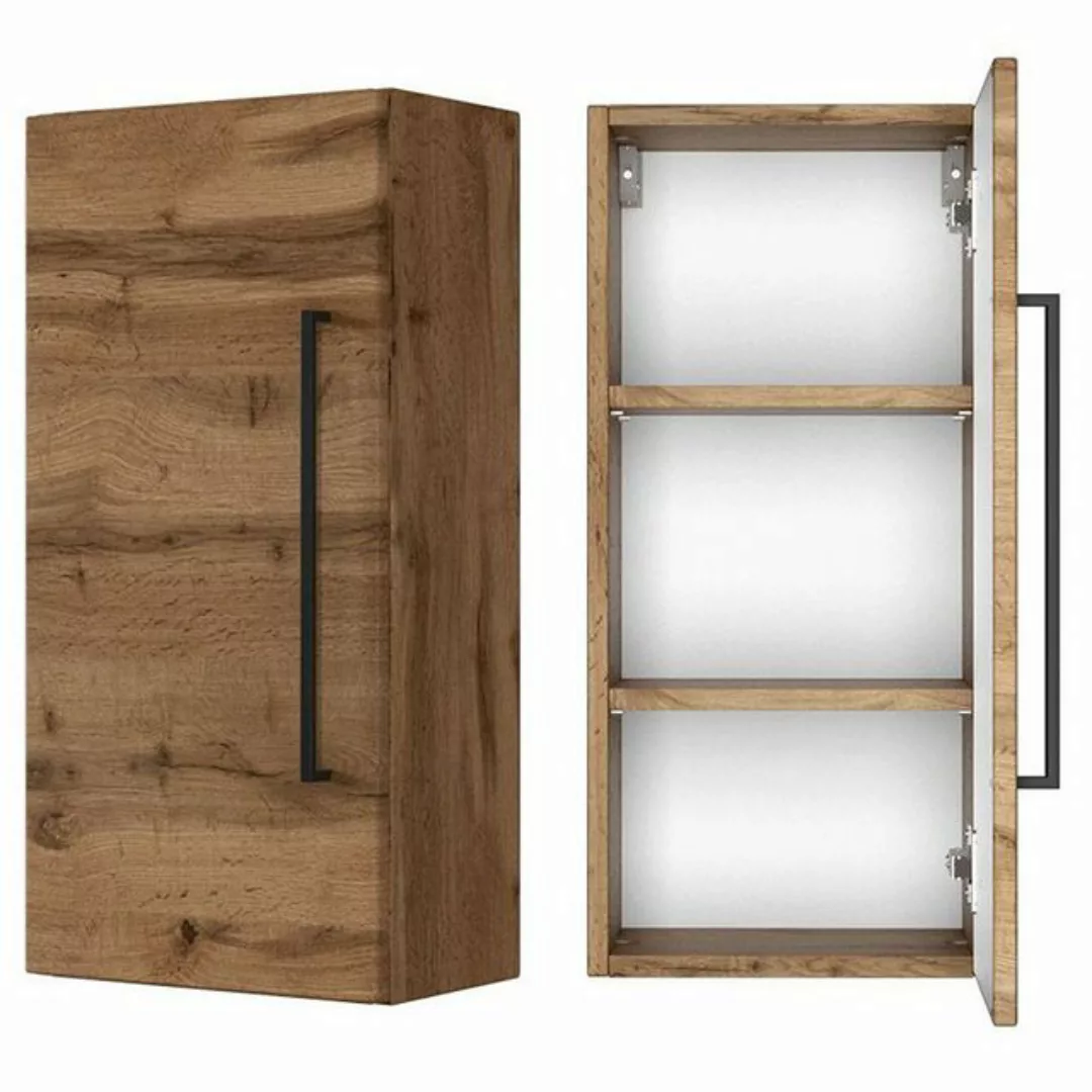 Lomadox Badmöbel Hängeschrank MANLY-03 Wotaneiche Nb. B/H/T: 30/64/20 cm br günstig online kaufen